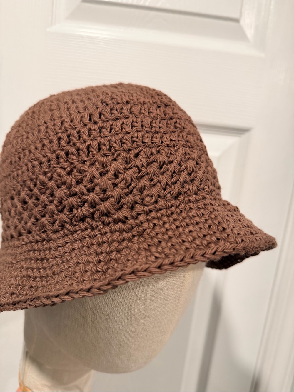 Handmade Crochet Bucket Hat 100% Cotton Lightweight Packable Festival Boho Beach - Picture 2 of 6